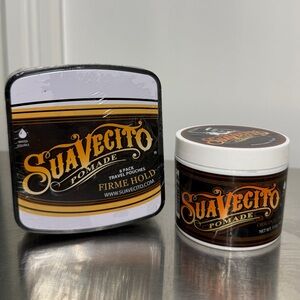 SUAVECITO Pomade 4oz + 8 Pack Original Hold Travel Pouches Tin - NEW